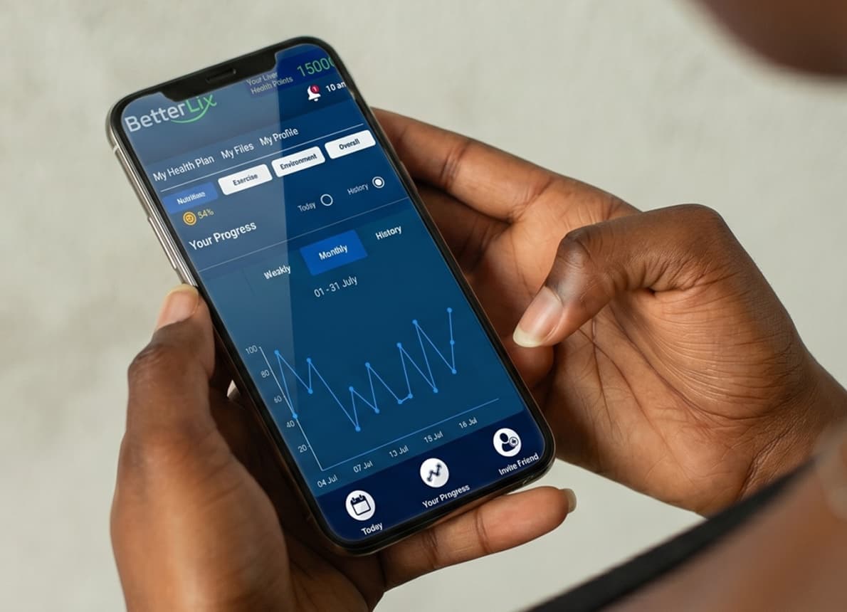 BetterLix app dashboard on a mobile phone